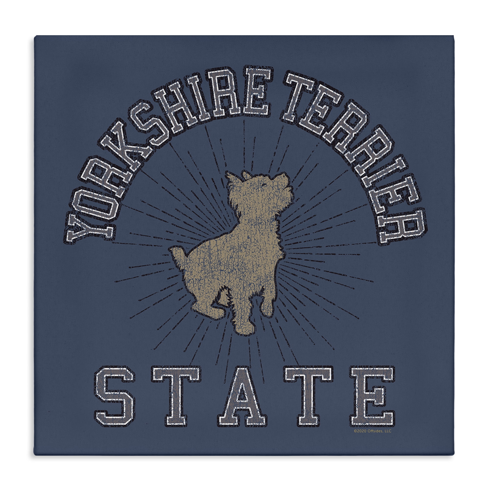 Stupell Industries Yorkshire Terrier State Novelty & Humor Painting Wrapped Canvas Art Print Wall Art, 24 x 24