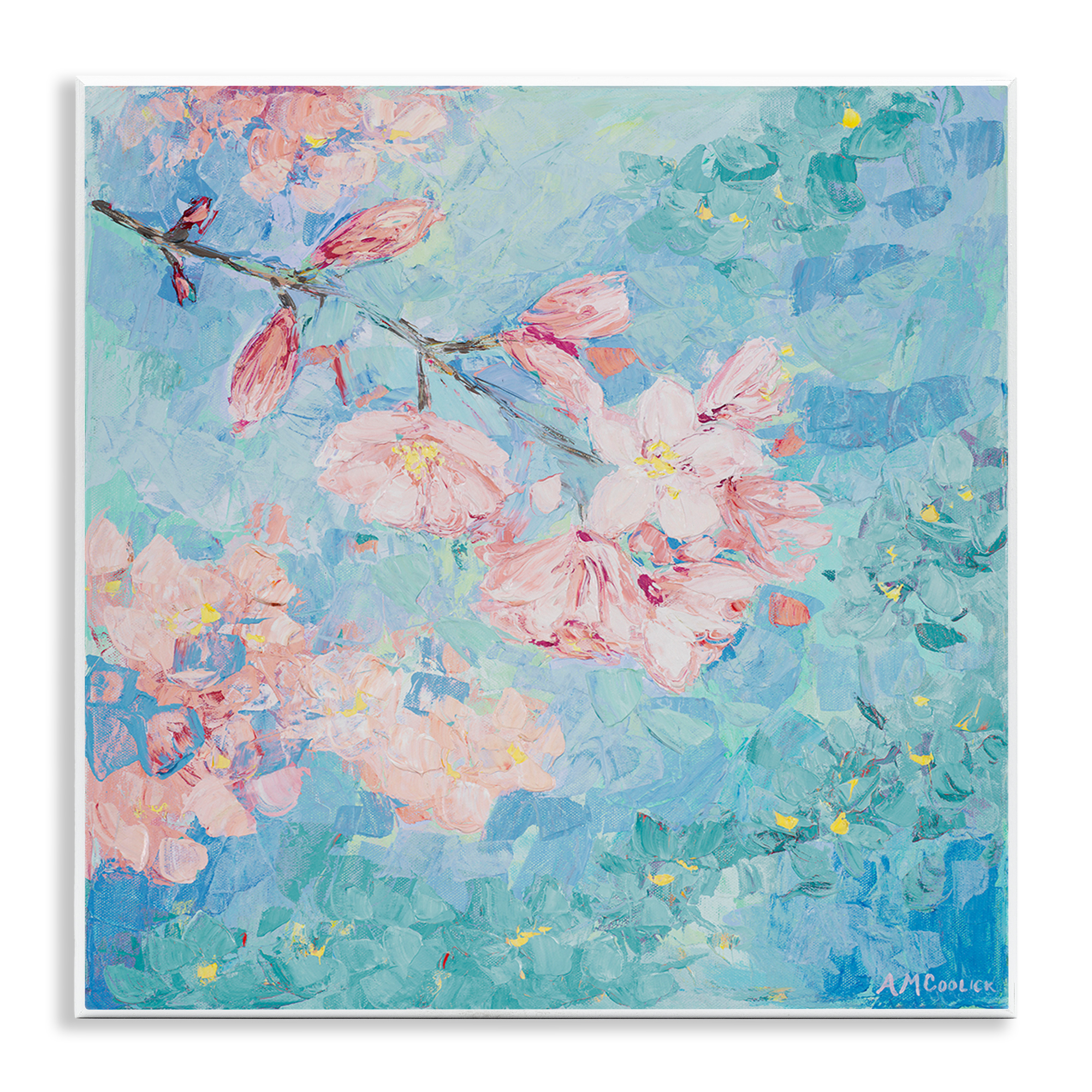 Stupell Industries Yoshino Cherry Blossom Plants & Flowers Painting Unframed Art Print Wall Art, 12 x 12