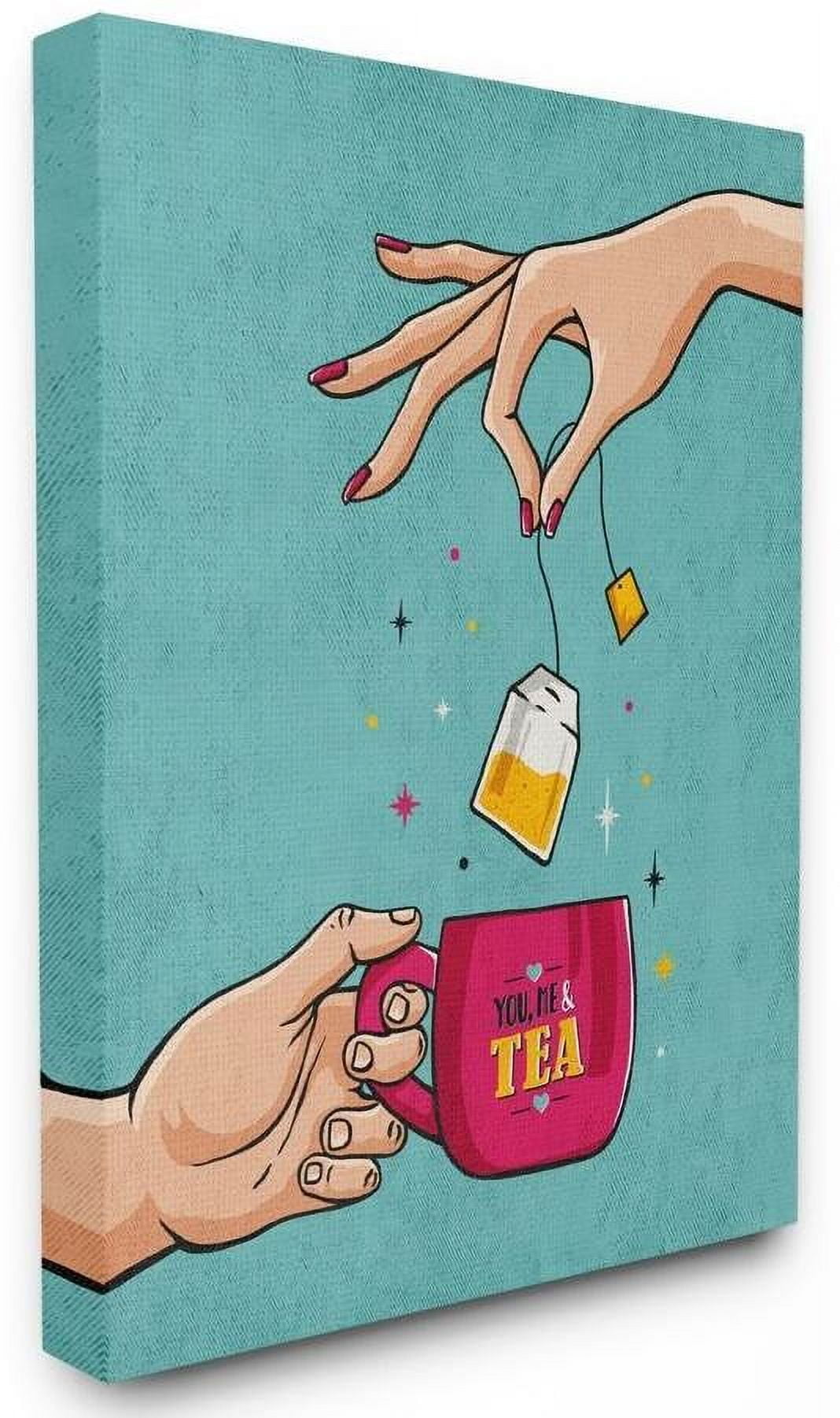 Stupell Industries You And Me Tea Vintage Comic Book Design Canvas Wall Art by Ester Kay