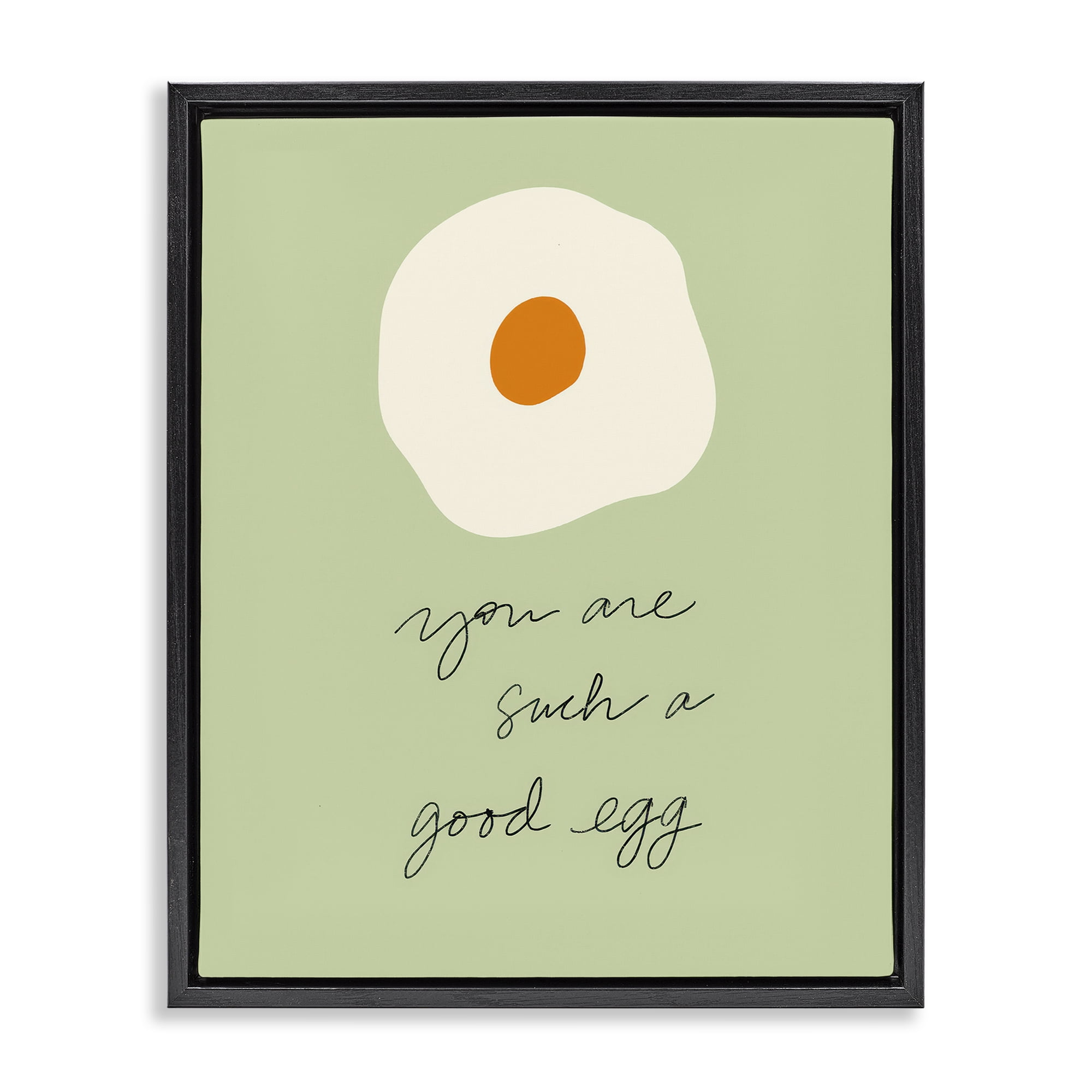 Stupell Industries You Are A Good Egg Black Framed Floater Canvas Wall Art, design by SD Graphics Studio