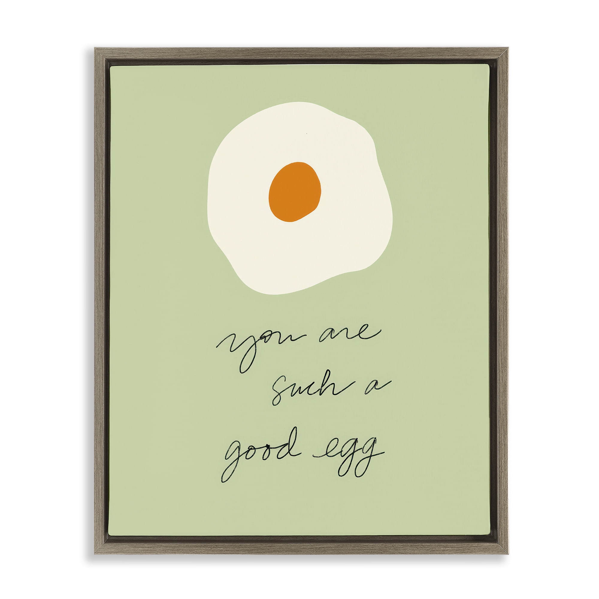Stupell Industries You Are A Good Egg Brown Framed Floater Canvas Wall Art, design by SD Graphics Studio