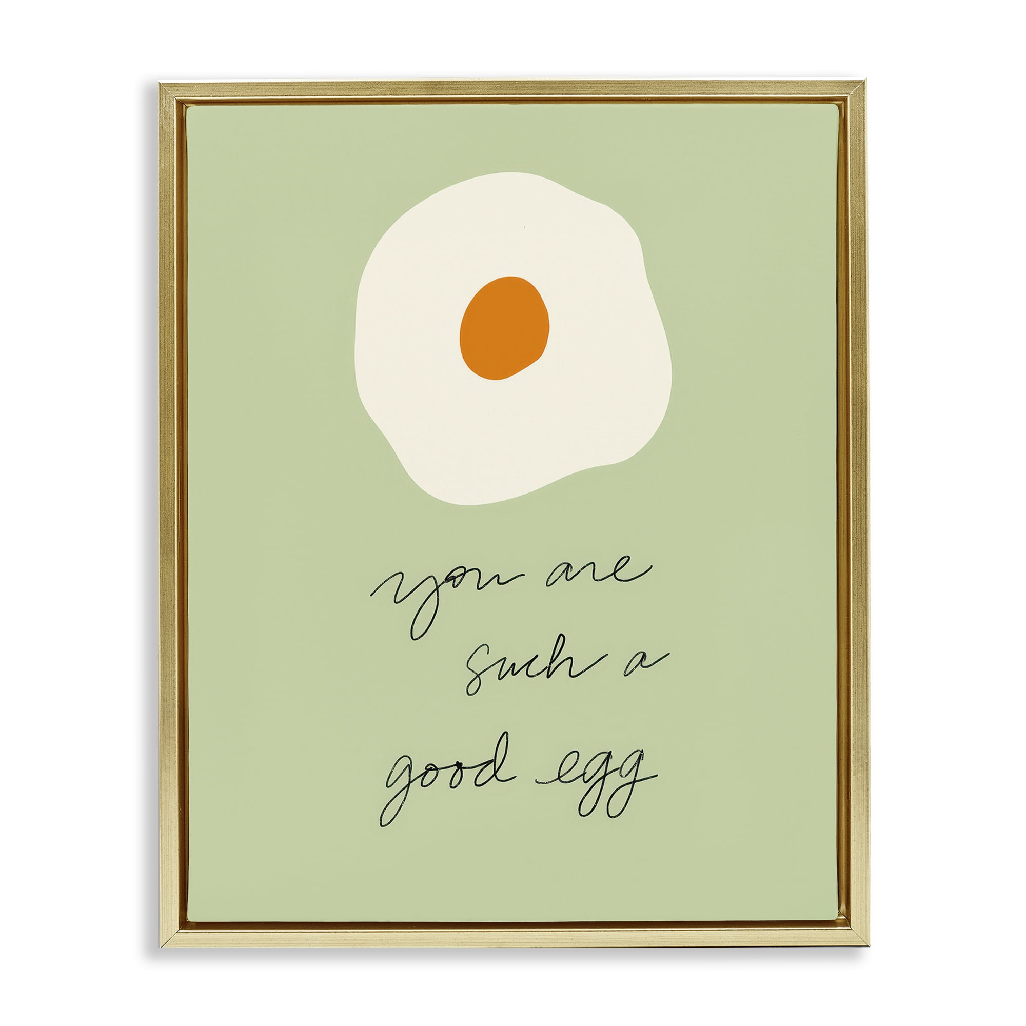 Stupell Industries You Are A Good Egg Gold Framed Floater Canvas Wall Art, design by SD Graphics Studio