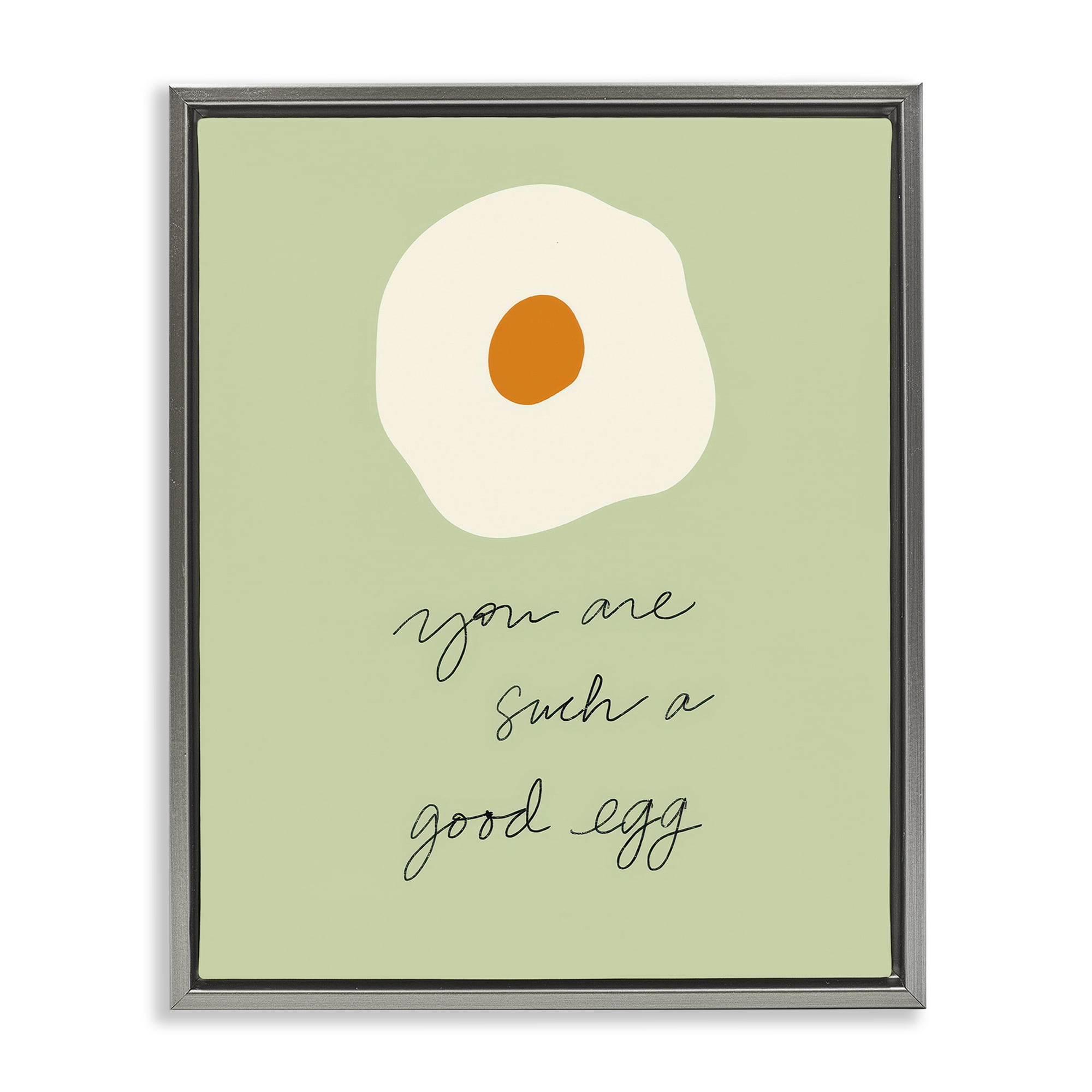 Stupell Industries You Are A Good Egg Gray Framed Floater Canvas Wall Art, design by SD Graphics Studio