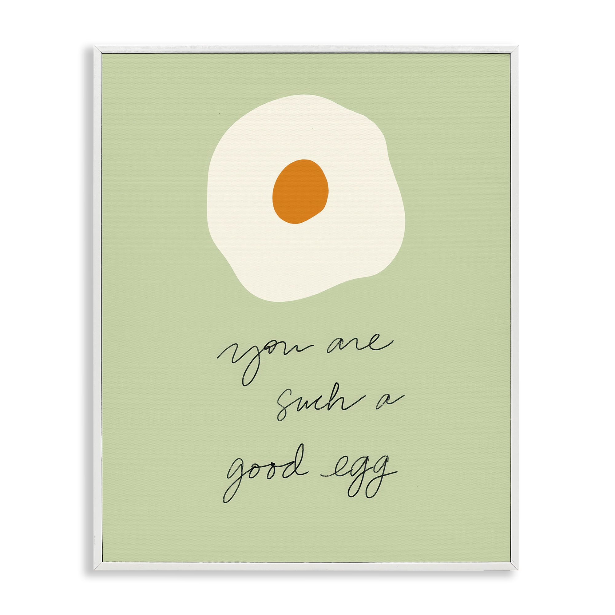 Stupell Industries You Are A Good Egg White Framed Giclee Art, design by SD Graphics Studio