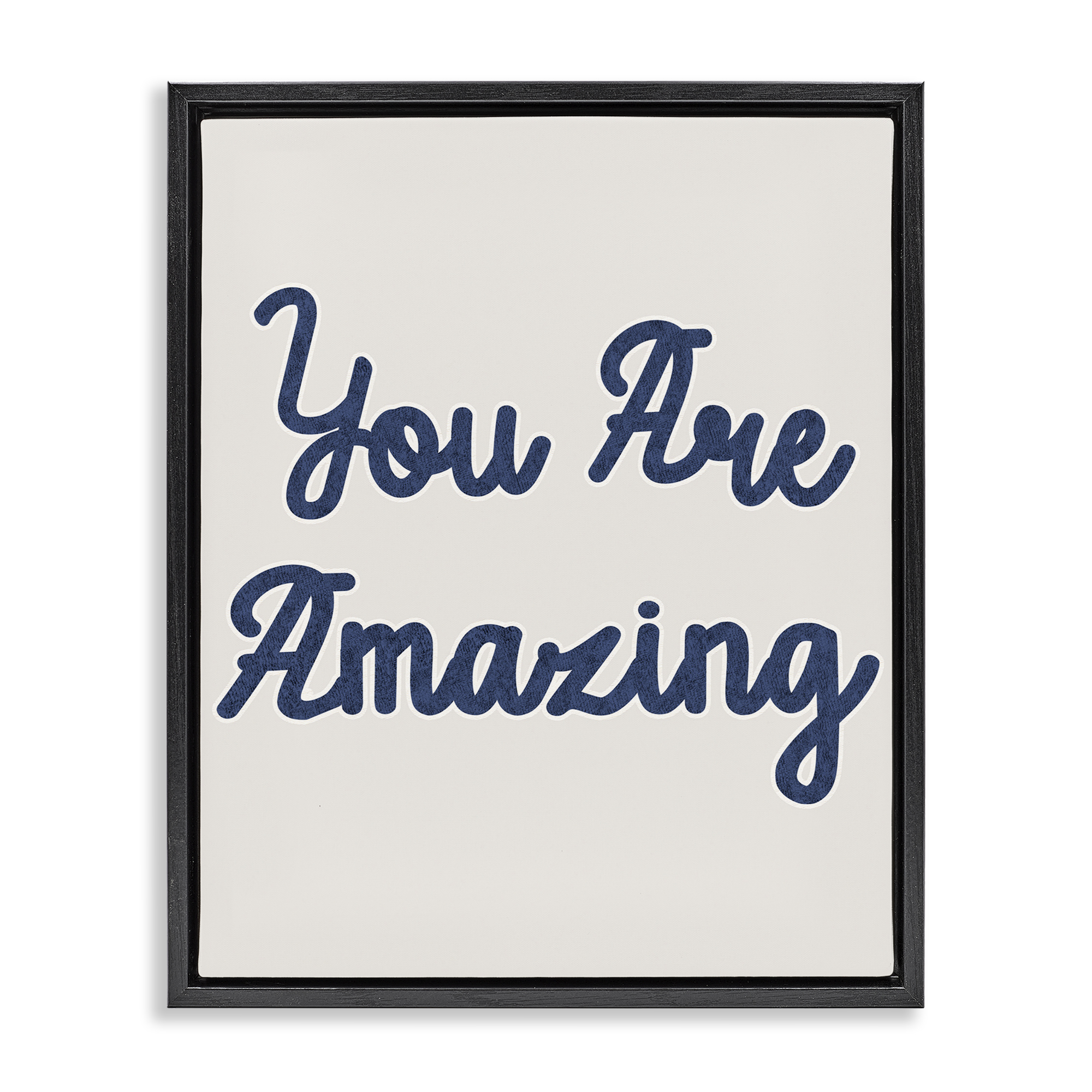Stupell Industries You Are Amazing Phrase Typography Painting Black Floater Framed Art Print Wall Art, 25 x 31
