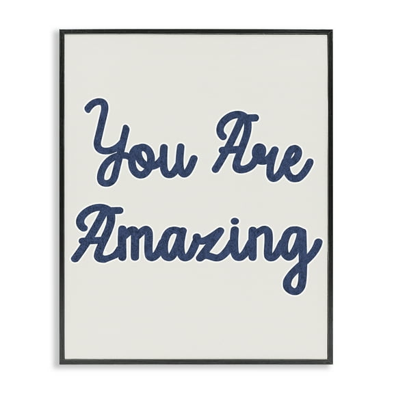 Stupell Industries You Are Amazing Phrase Typography Painting Black Framed Art Print Wall Art, 11 x 14