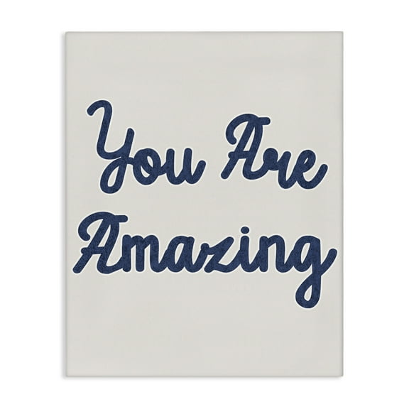Stupell Industries You Are Amazing Phrase Typography Painting Gallery Wrapped Canvas Art Print Wall Art, 16 x 20