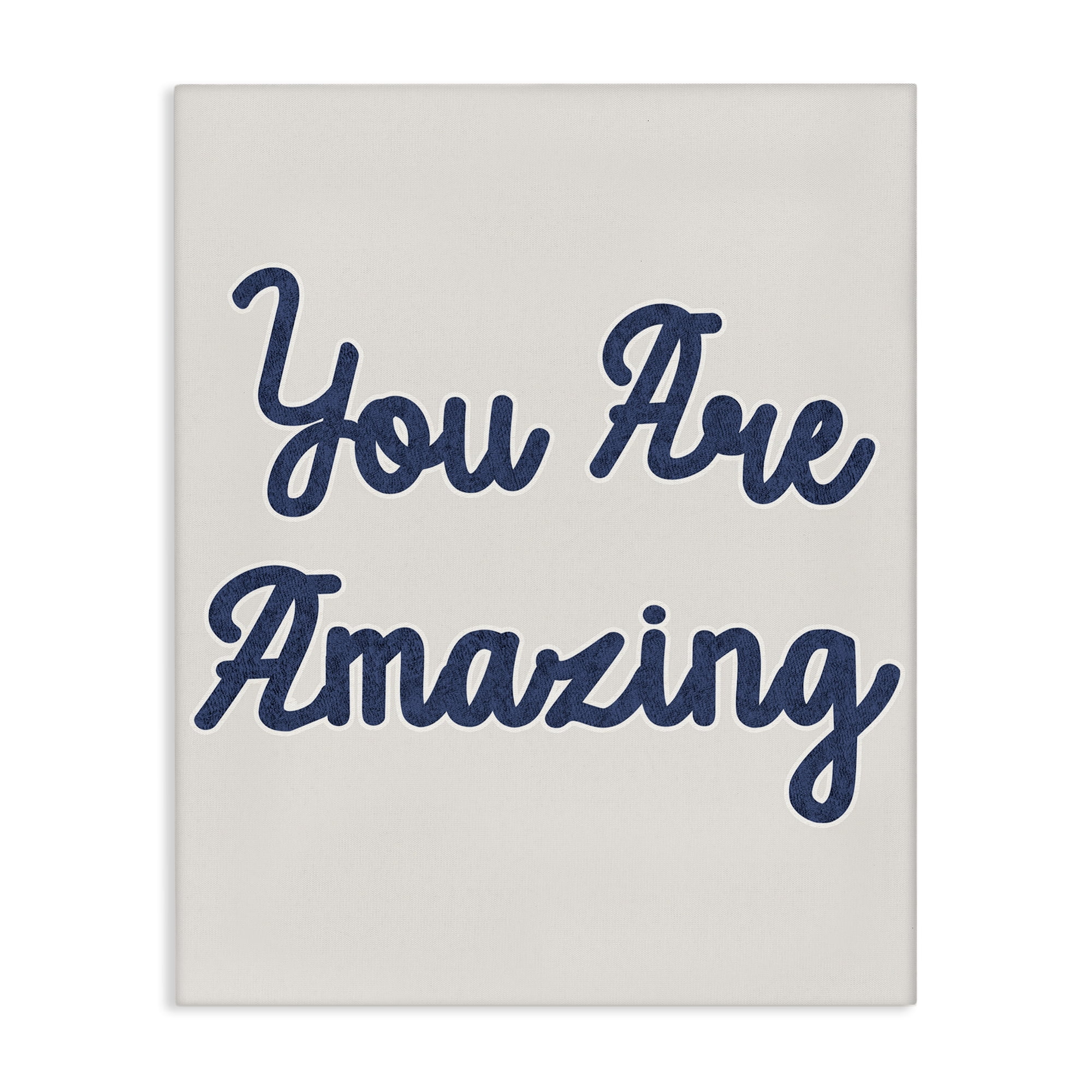Stupell Industries You Are Amazing Phrase Typography Painting Gallery Wrapped Canvas Art Print Wall Art, 24 x 30
