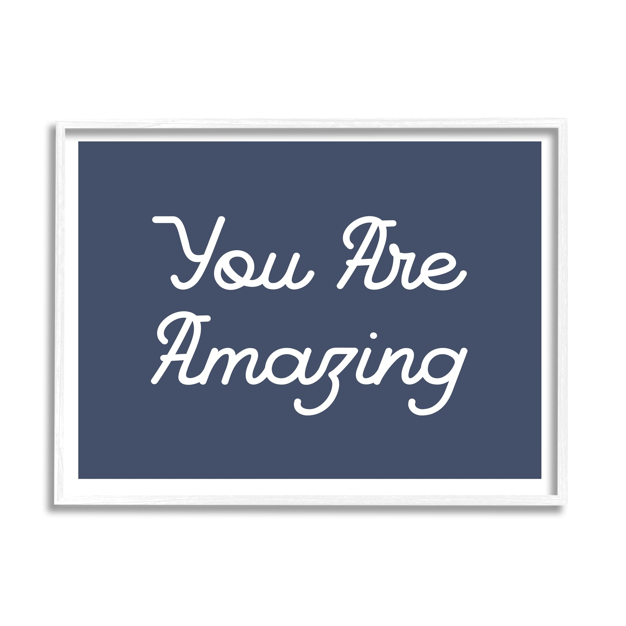Stupell Industries You Are Amazing Self Confidence Inspirational Painting White Framed Art Print Wall Art
