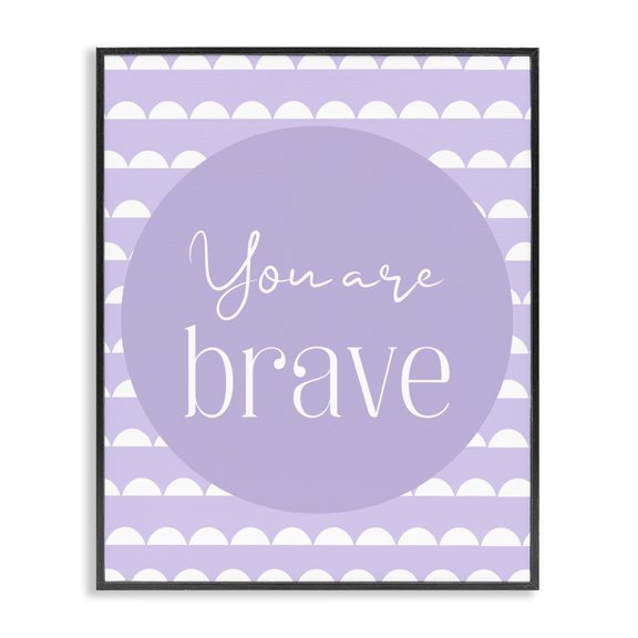 Stupell Industries You Are Brave Sentiment Black Framed Giclee Art, design by Christine Simpson Art