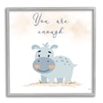 thumbnail image 1 of Stupell Industries You Are Enough Inspirational Animals & Insects Painting Gray Framed Art Print Wall Art, 24 x 24, 1 of 9