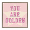 thumbnail image 1 of Stupell Industries You Are Golden Phrase Text & Numbers Painting Brown Floater Framed Canvas Art Print Wall Art, 25 x 25, 1 of 10