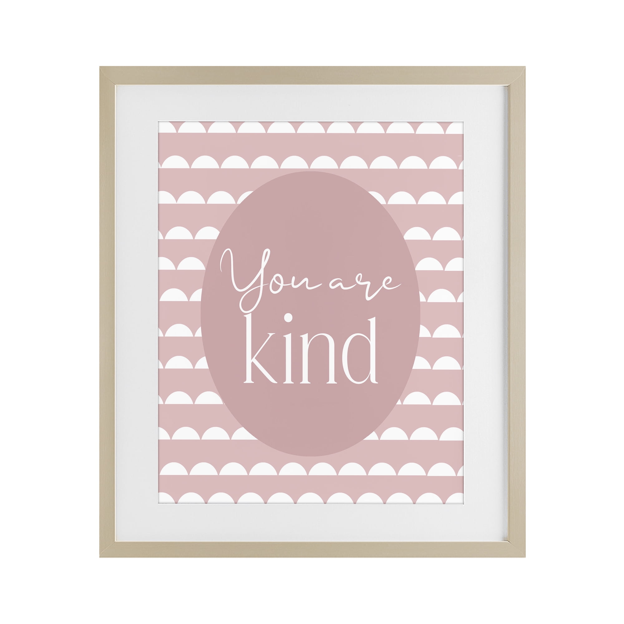 Stupell Industries You Are Kind Blush Pink Birch Framed Print Under Glass, design by Christine Simpson Art