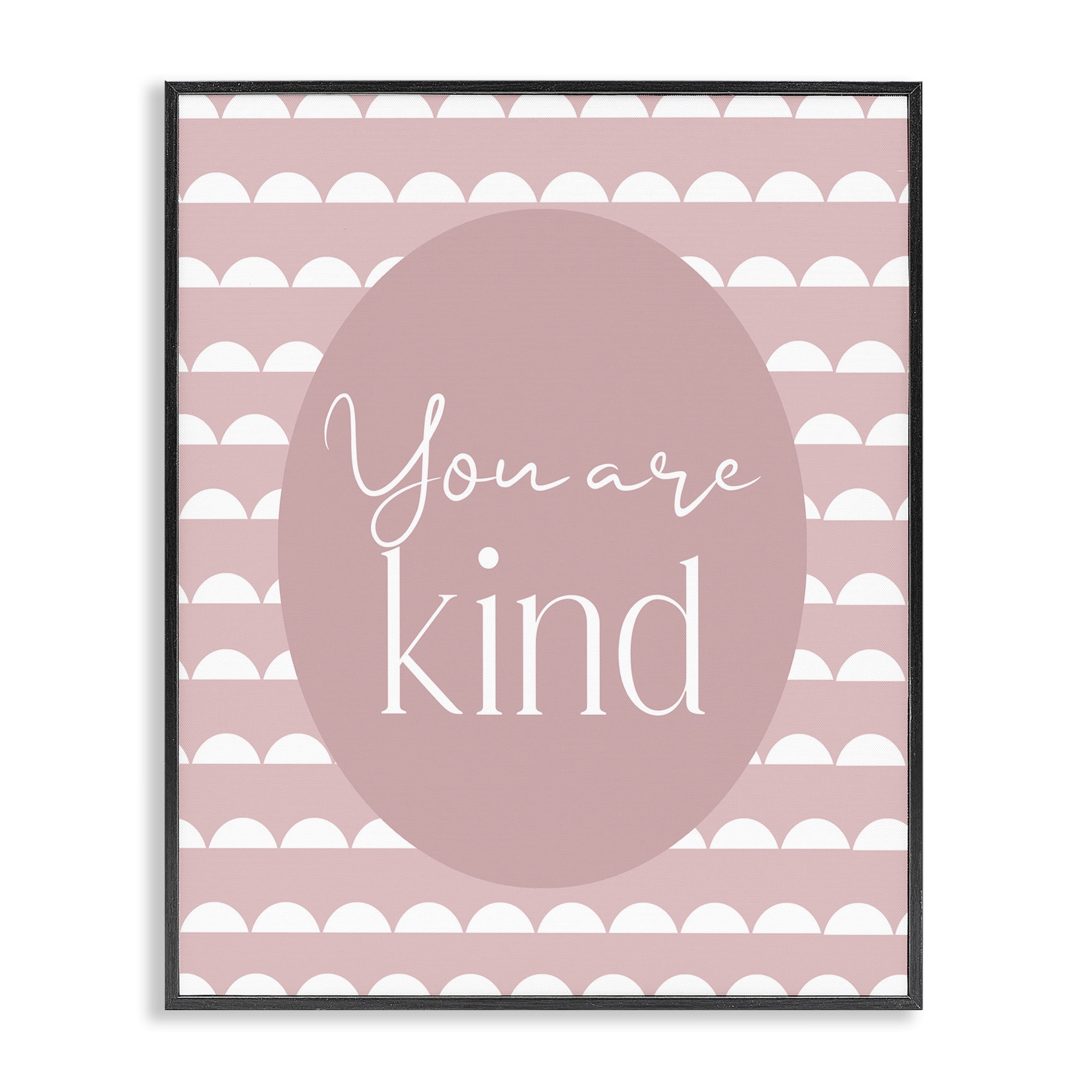 Stupell Industries You Are Kind Blush Pink Black Framed Giclee Art, design by Christine Simpson Art