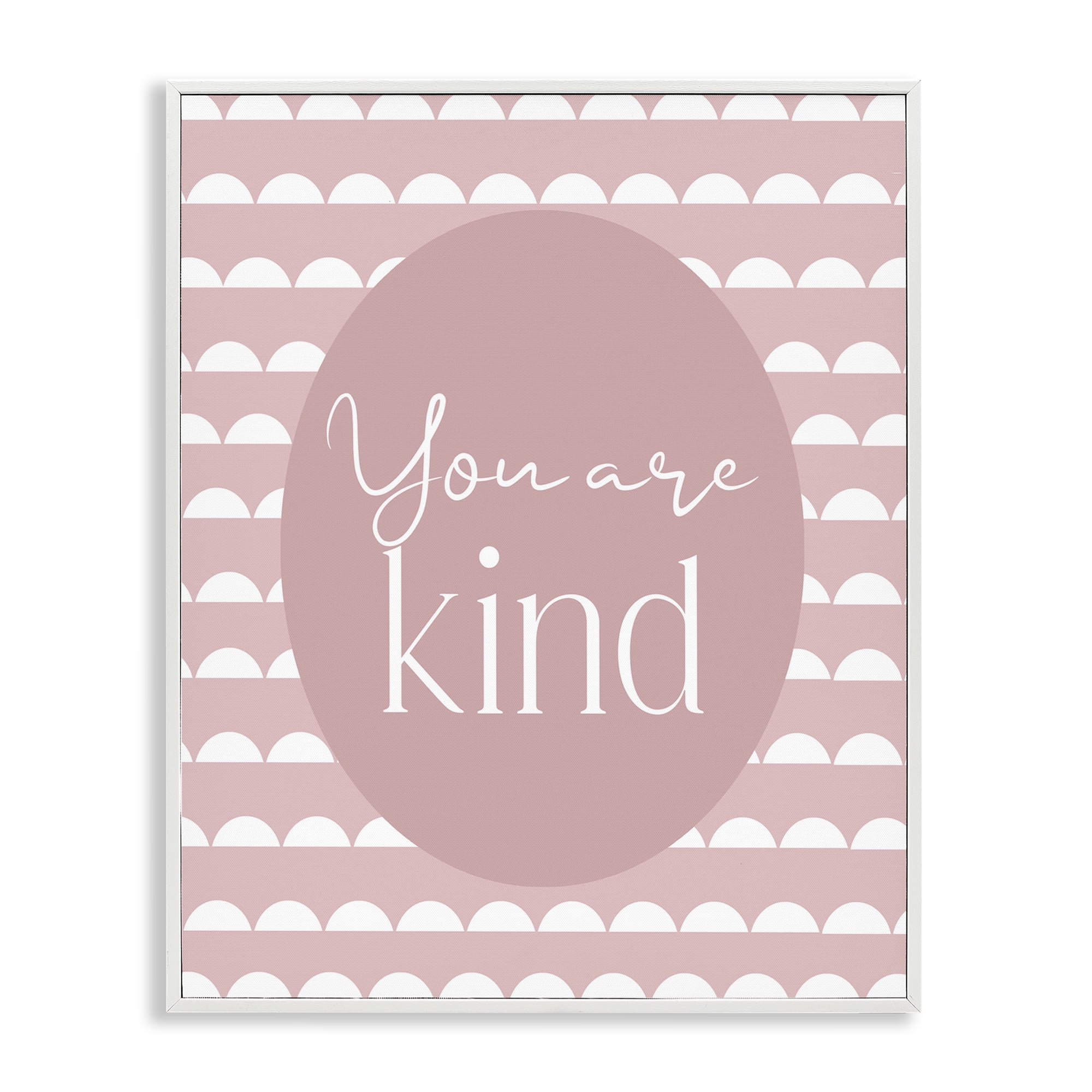 Stupell Industries You Are Kind Blush Pink White Framed Giclee Art, design by Christine Simpson Art