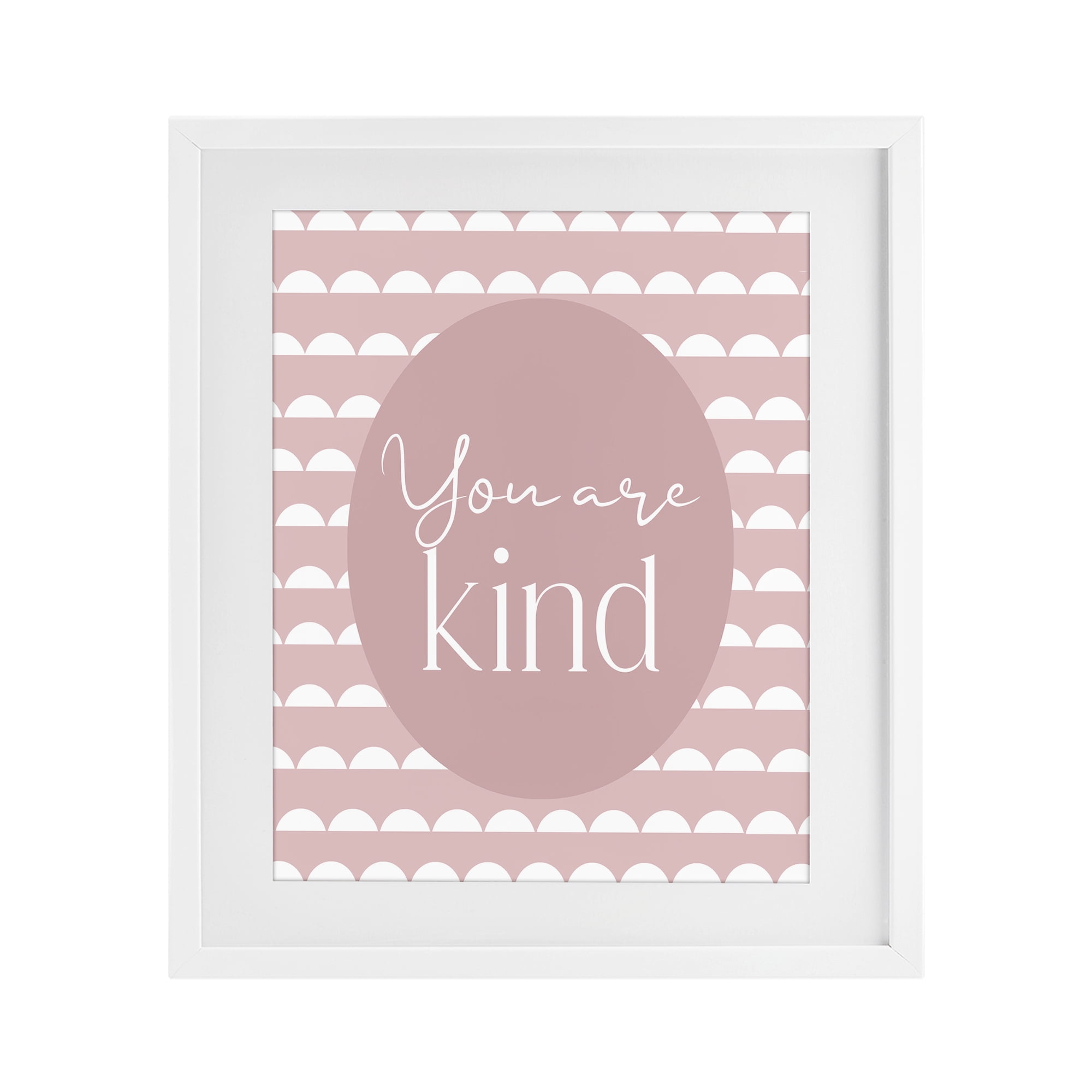 Stupell Industries You Are Kind Blush Pink White Framed Print Under Glass, design by Christine Simpson Art