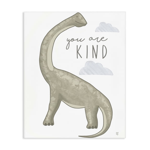 Stupell Industries Contemporary You Are Kind Dinosaur Canvas Art, 16 x 20, by Elizabeth Tyndall