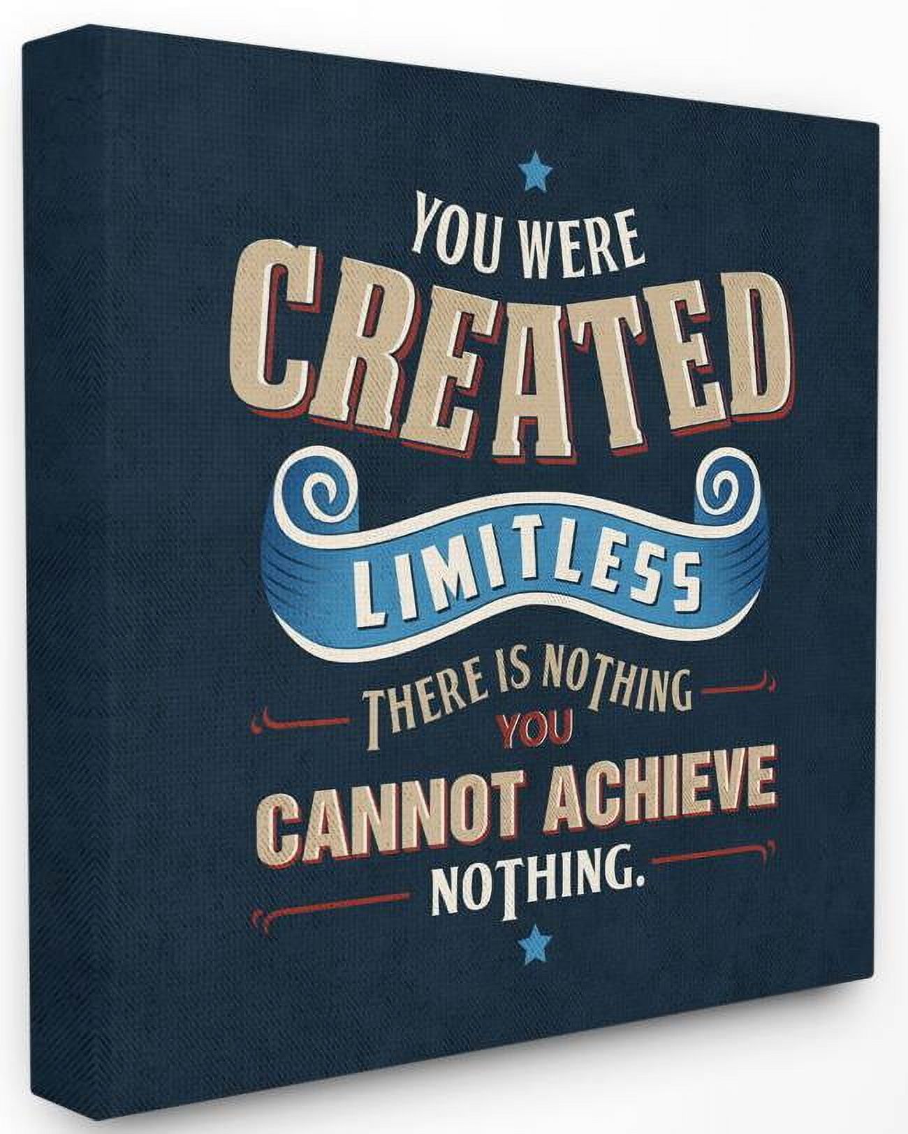 Stupell Industries You Are Limitless Inspirational Blue Word Design Canvas Wall Art by Ester Kay