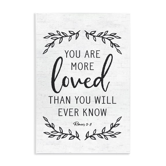 Stupell Industries Rustic Lodge You Are Loved Bible Verse Scripture Religious Quote Wall Plaque Art, 10 x 15, by Lettered and Lined