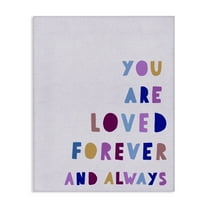 Stupell Industries You Are Loved Forever Quotes and Sayings Painting Wrapped Canvas Canvas Art Print Wall Art, 16 x 20