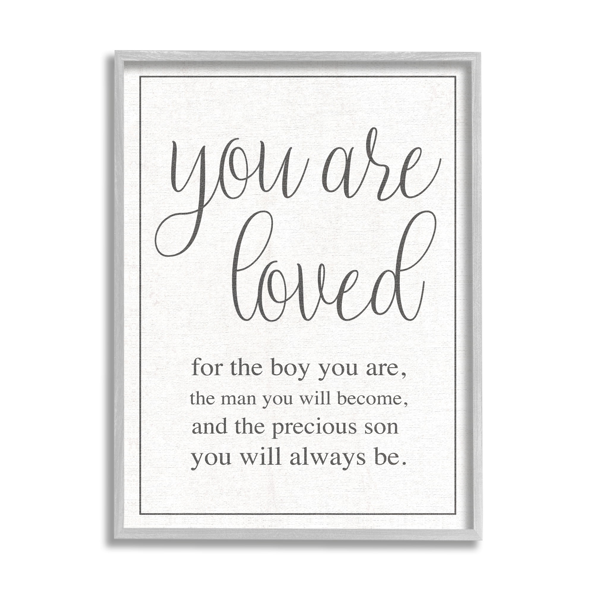 Stupell Industries You Are Loved Graphic Art Framed Art Print Wall Art, 24x30, By Daphne Polselli