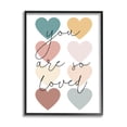 thumbnail image 1 of Stupell Industries You Are Loved Hearts Abstract Painting Black Framed Art Print Wall Art, 11 x 14, 1 of 9