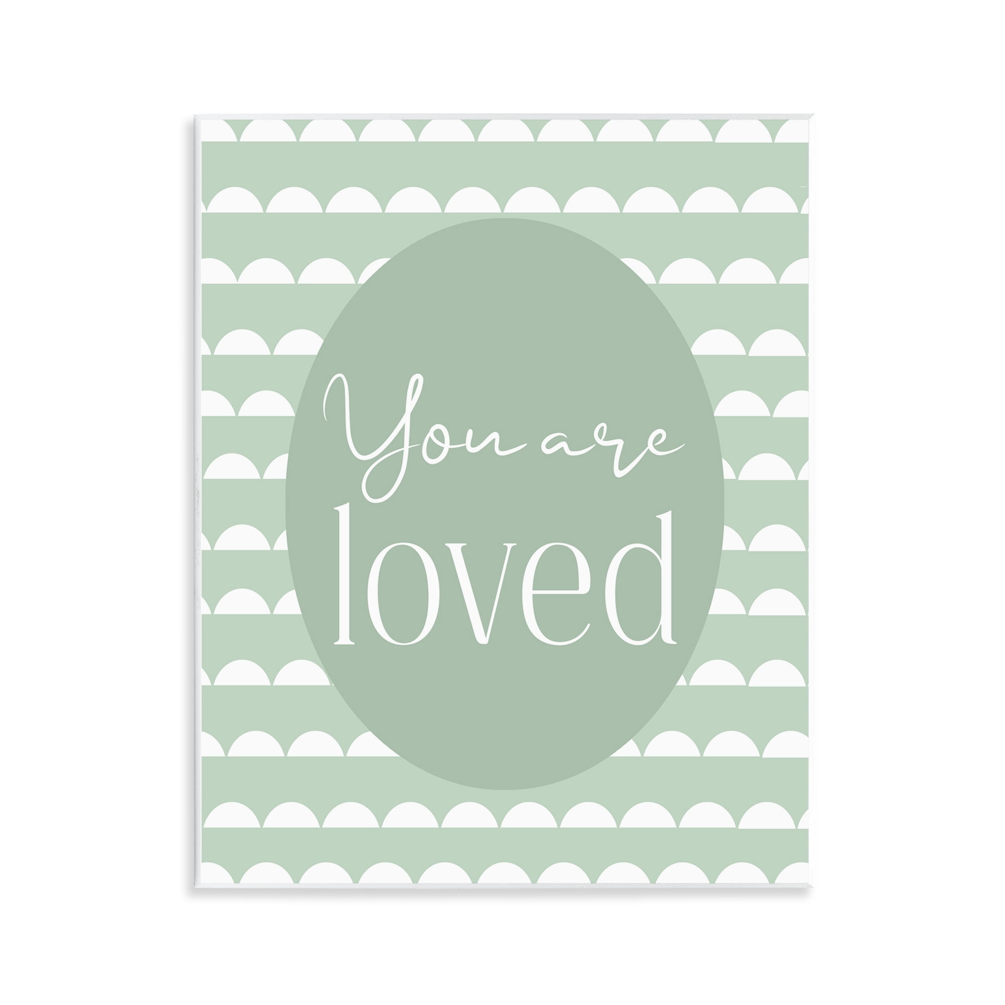 Stupell Industries You Are Loved Light Green Wall Plaque Art, design by Christine Simpson Art