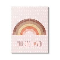 Stupell Industries You Are Loved Patterned Landscape Painting Gallery Wrapped Canvas Art Print Wall Art, 16 x 20