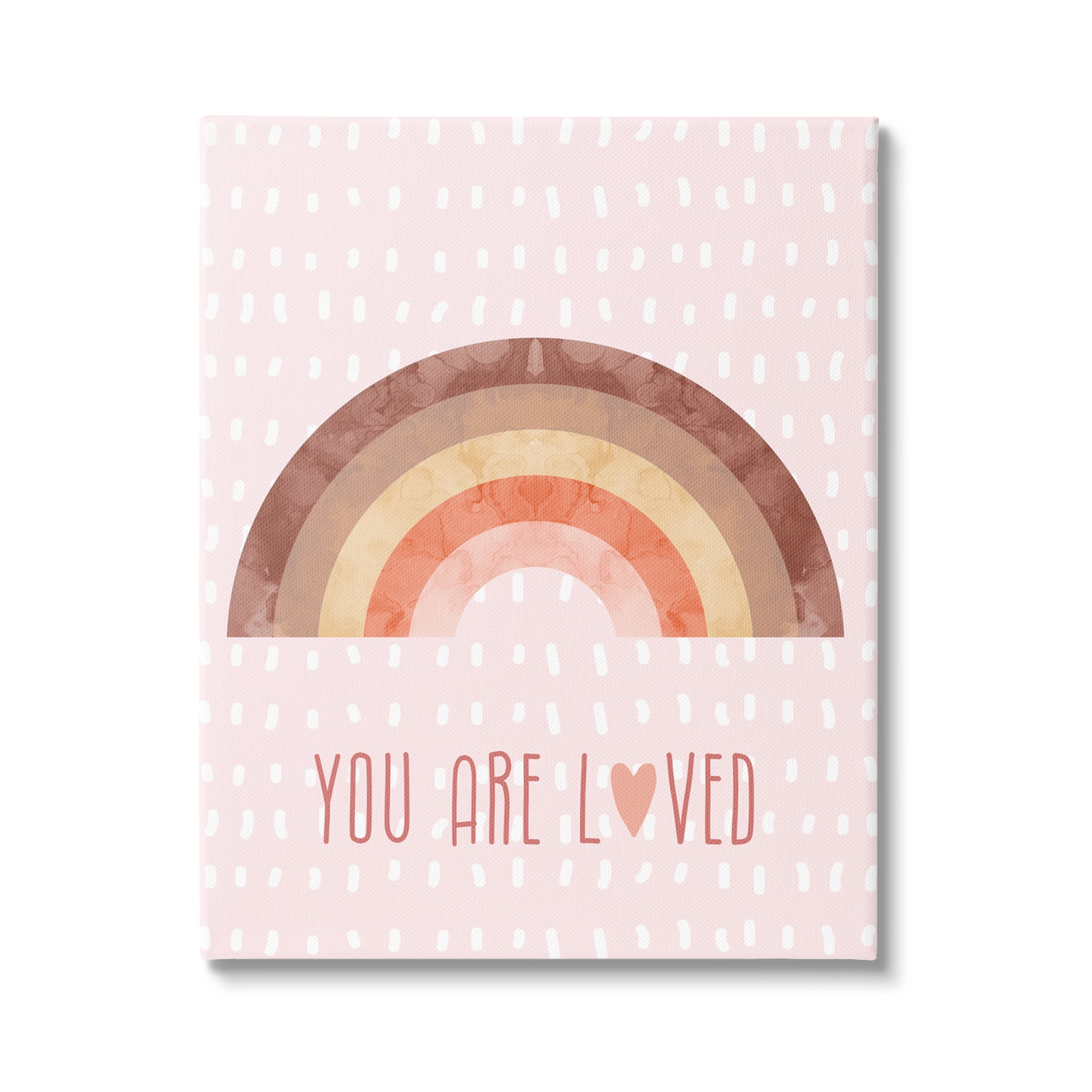 Stupell Industries You Are Loved Patterned Landscape Painting Gallery Wrapped Canvas Art Print Wall Art, 24 x 30
