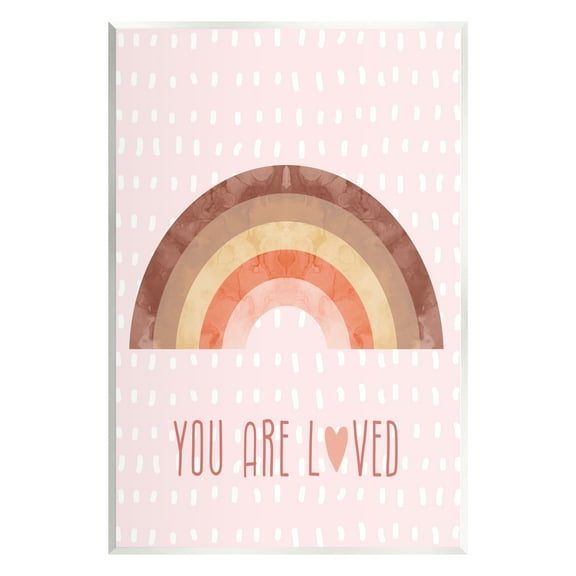 Stupell Industries You Are Loved Patterned Landscape Painting Unframed Art Print Wall Art, 10 x 15