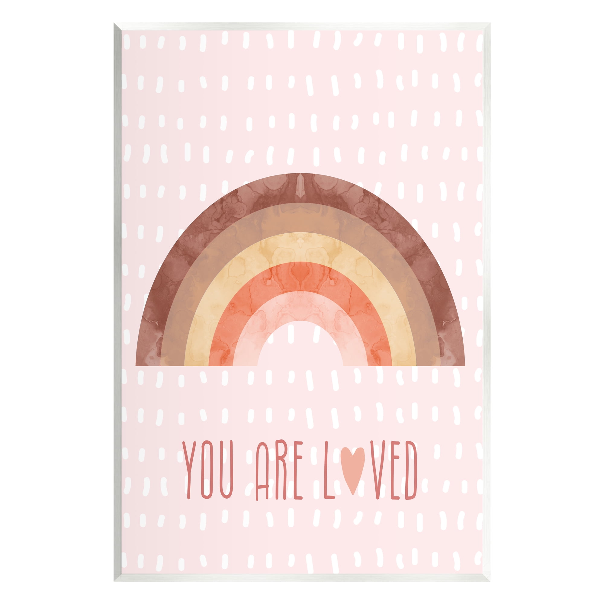 Stupell Industries You Are Loved Patterned Landscape Painting Unframed Art Print Wall Art, 13 x 19
