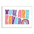 thumbnail image 1 of Stupell Industries You Are Loved Rainbow Icon Dynamic Text Retro Typography,19 x 13, Design by Loni Harris, 1 of 5