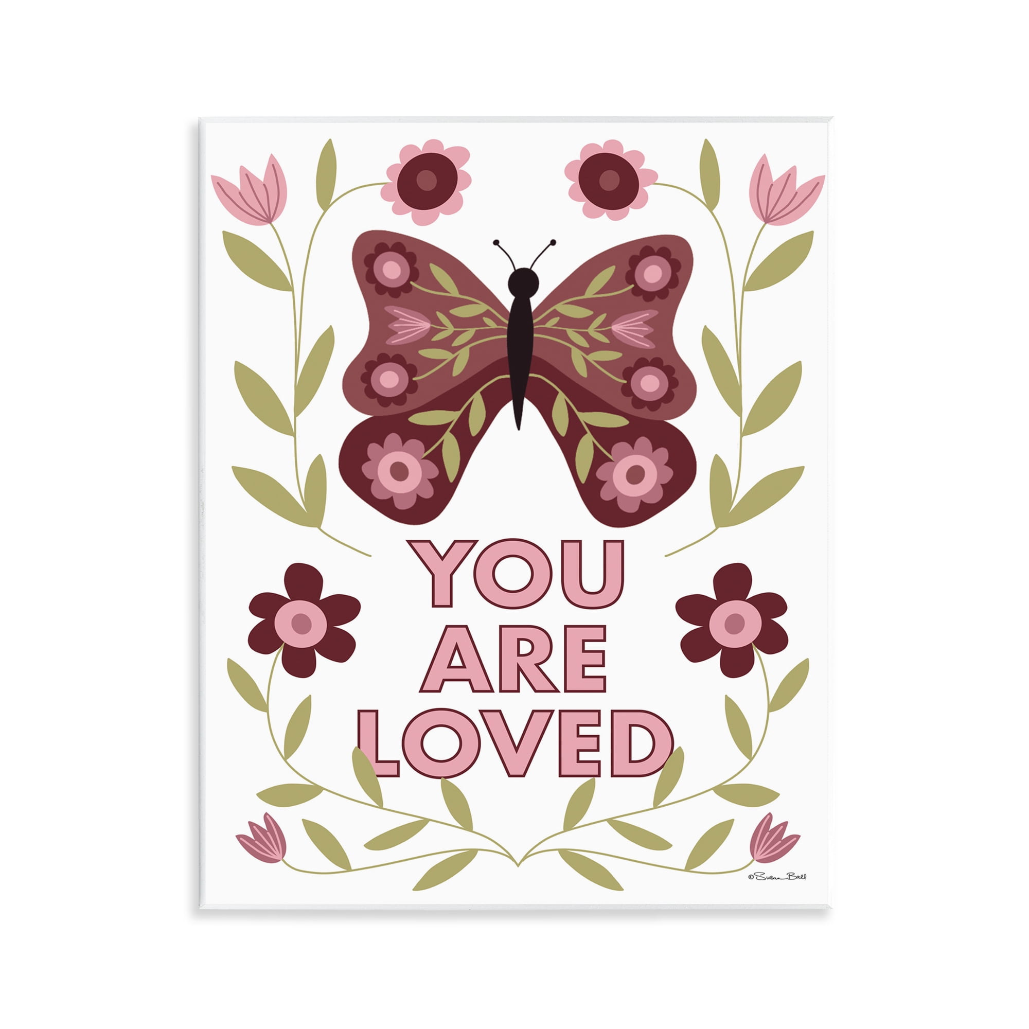 Stupell Industries You Are Loved Symmetrical Wall Plaque Art, design by Susan Ball