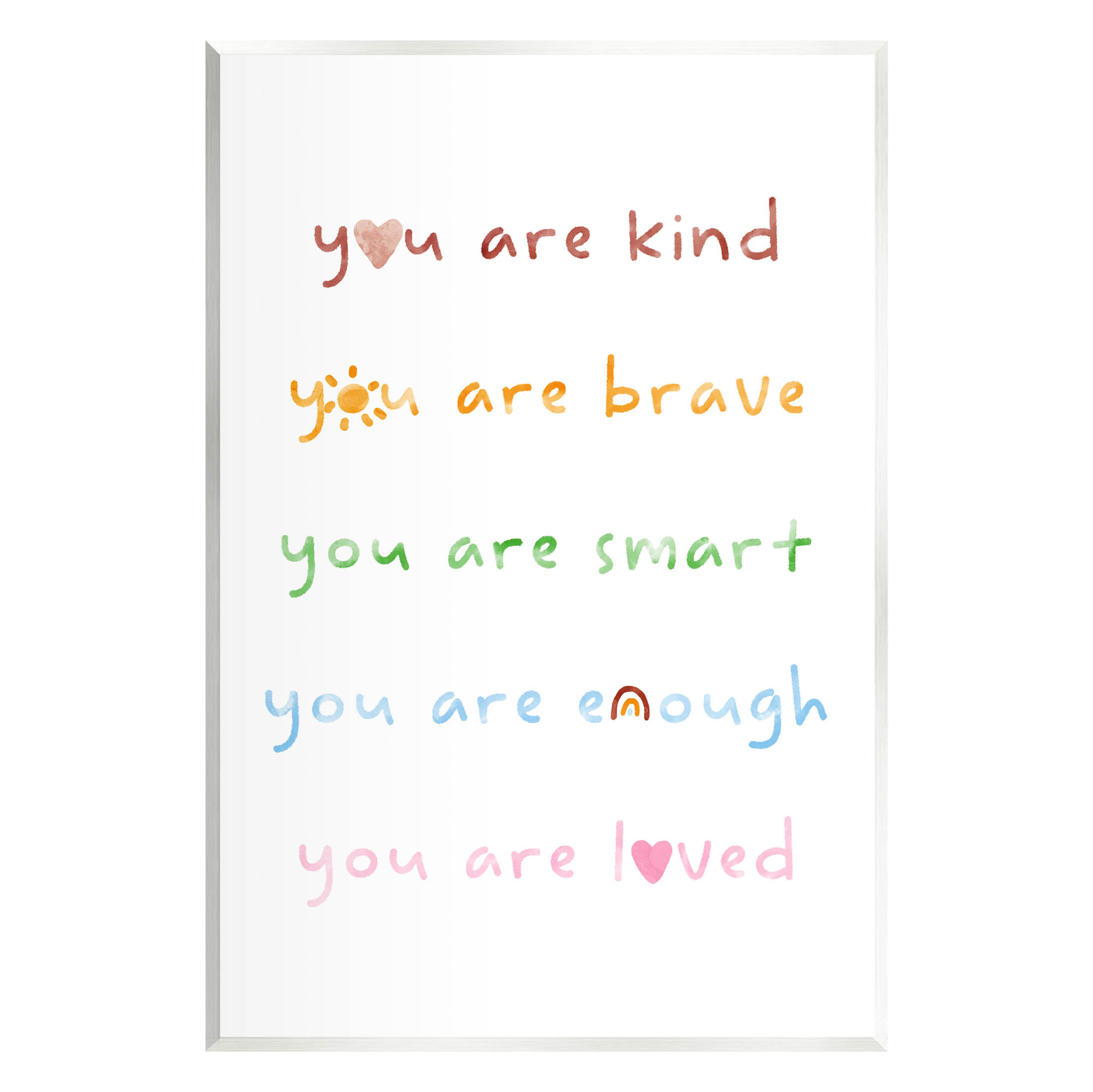Stupell Industries You Are Loved Uplifting List Graphic Art Unframed Art Print Wall Art, Design by Lil' Rue