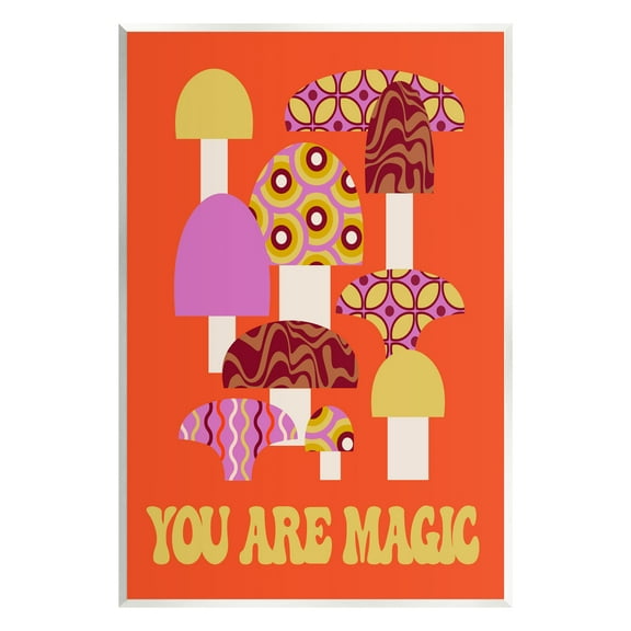 Stupell Industries You Are Magic Mushrooms Botanical & Floral Painting Unframed Art Print Wall Art, 10 x 15