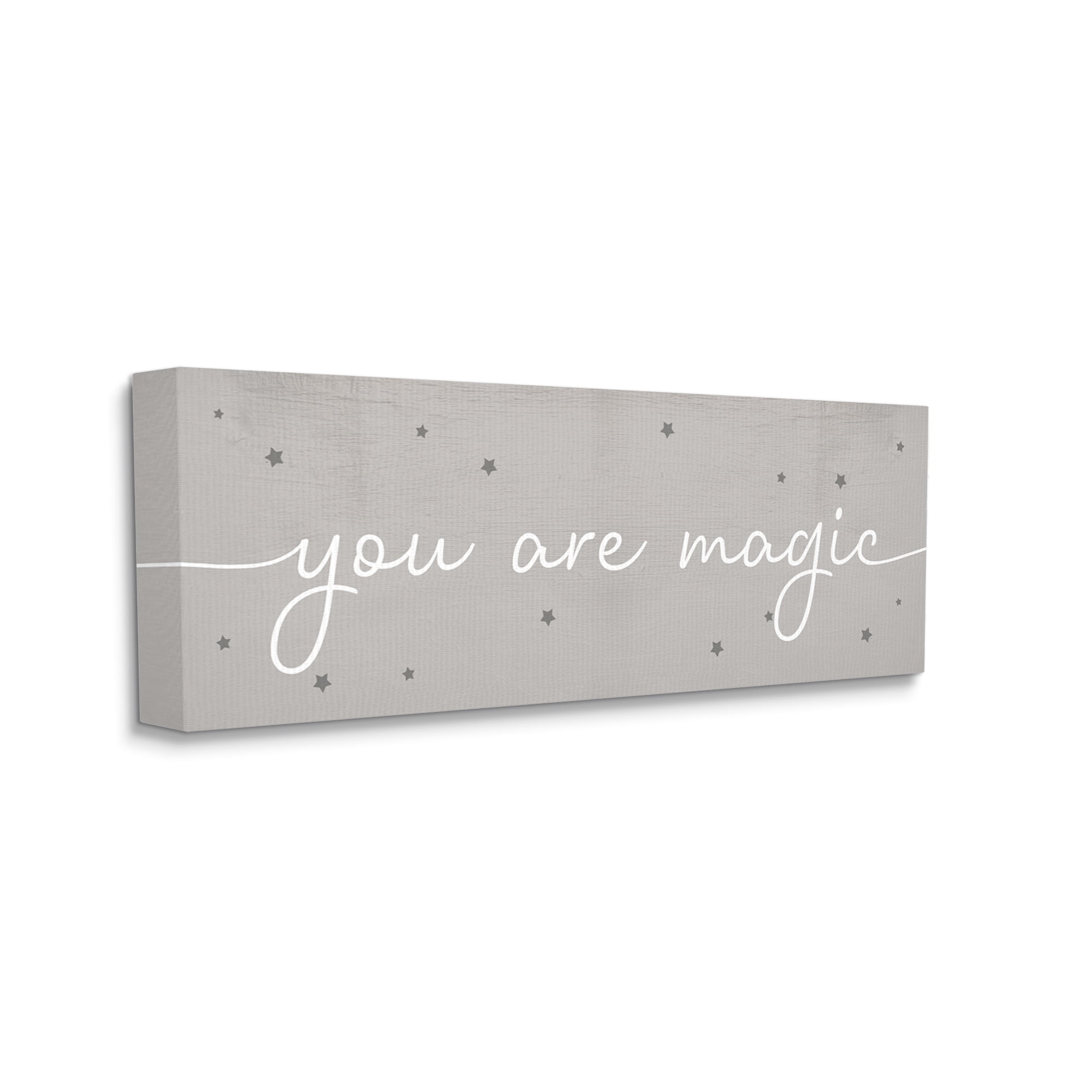 Stupell Industries You Are Magic Playful Typography Stars Grey White, 17 x 40, Designed by Daphne Polselli