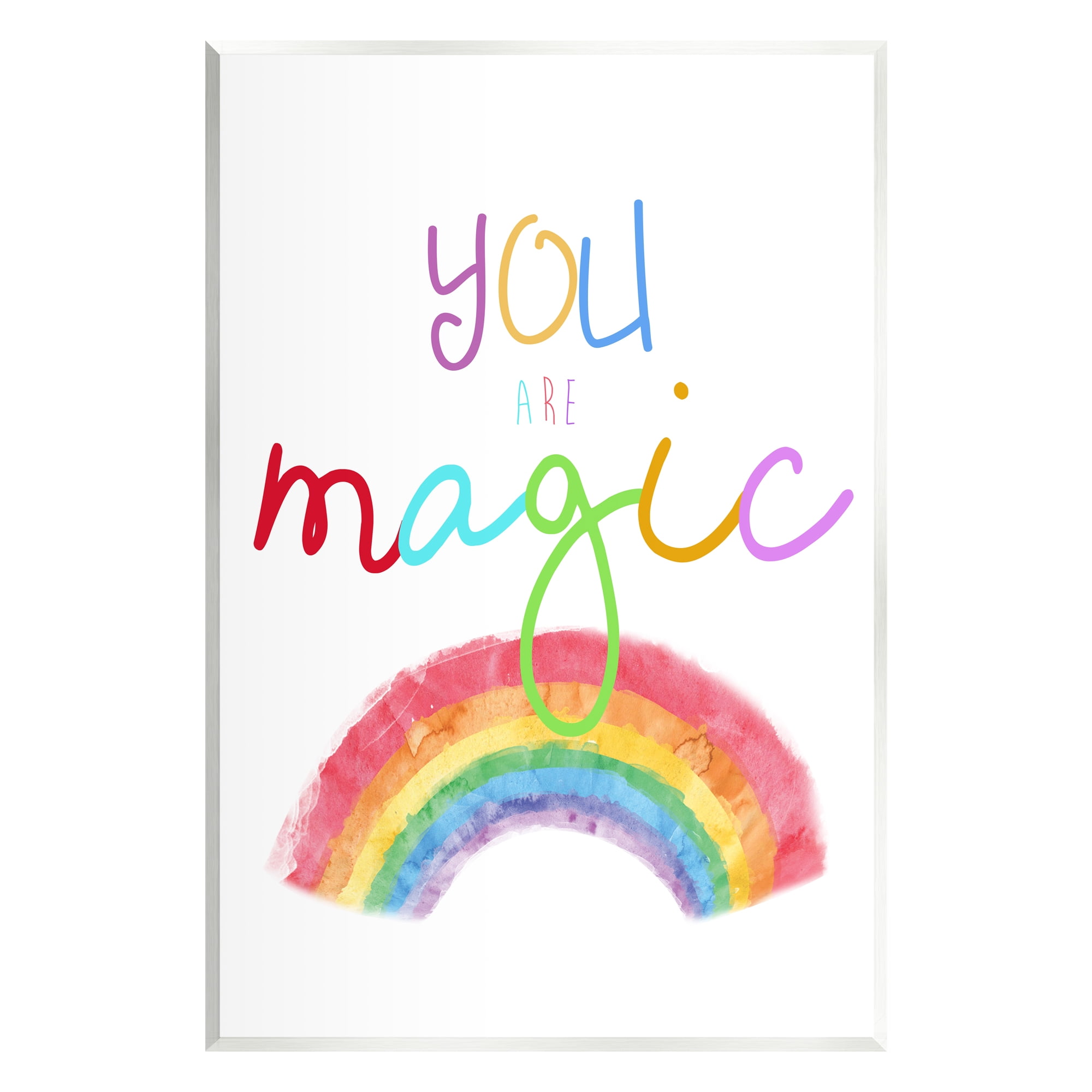 Stupell Industries You Are Magic Rainbow Landscape Painting Unframed Art Print Wall Art, 13 x 19