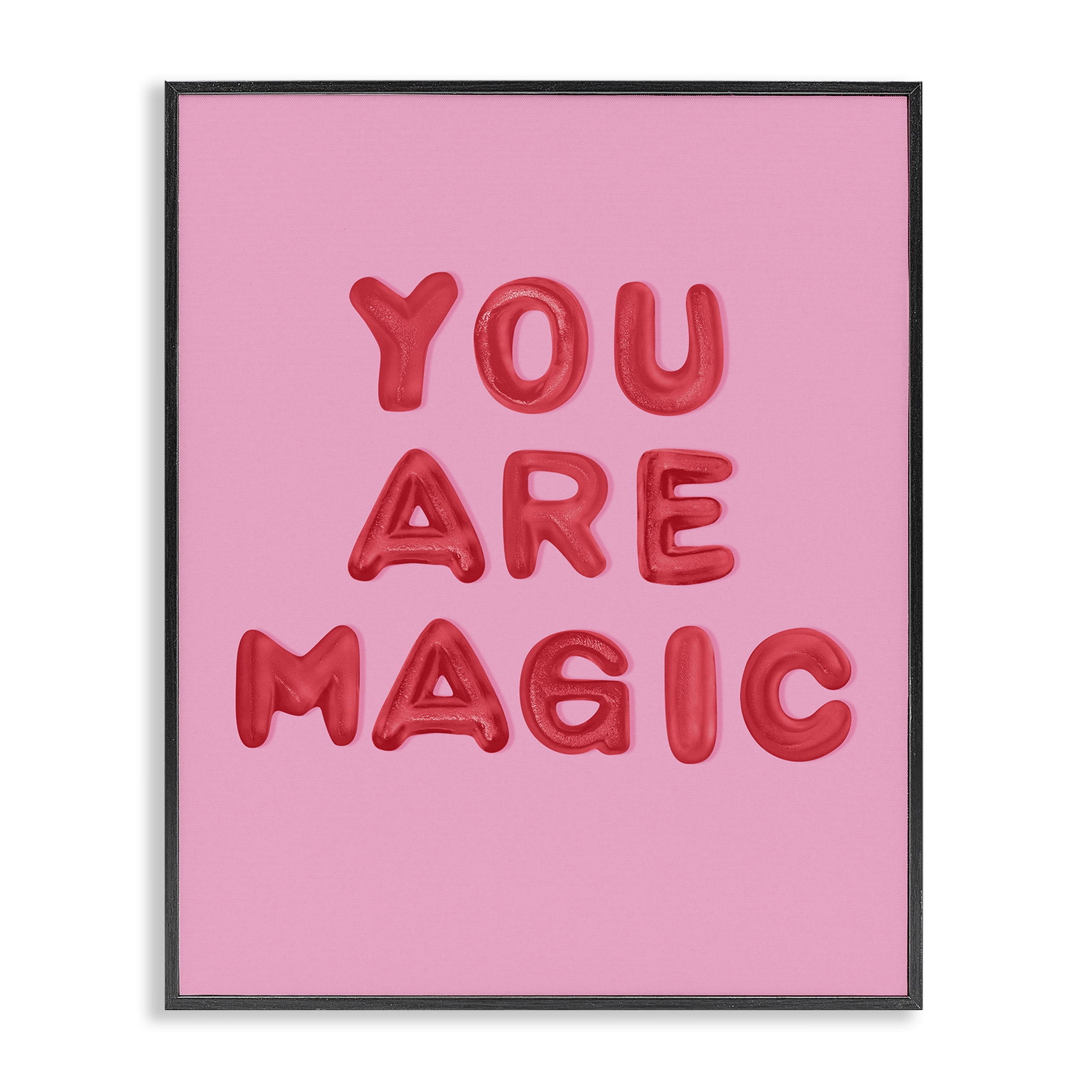 Stupell Industries You Are Magic Red & Pink Black Framed Giclee Art, design by LISH Creative