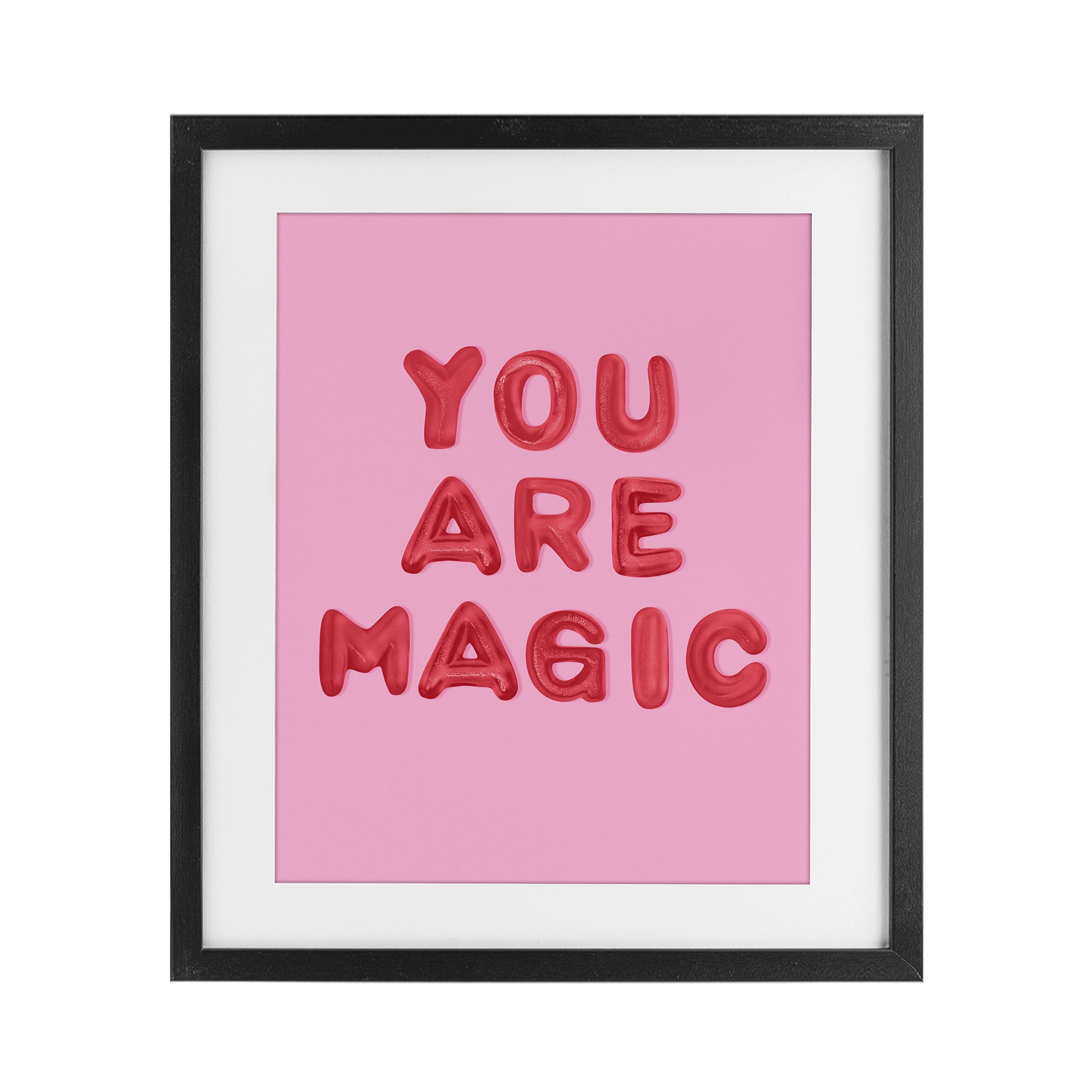 Stupell Industries You Are Magic Red & Pink Black Framed Print Under Glass, design by LISH Creative