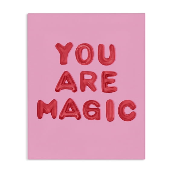 Stupell Industries Contemporary You Are Magic Red & Pink Canvas Art, 24 x 30, by LISH Creative