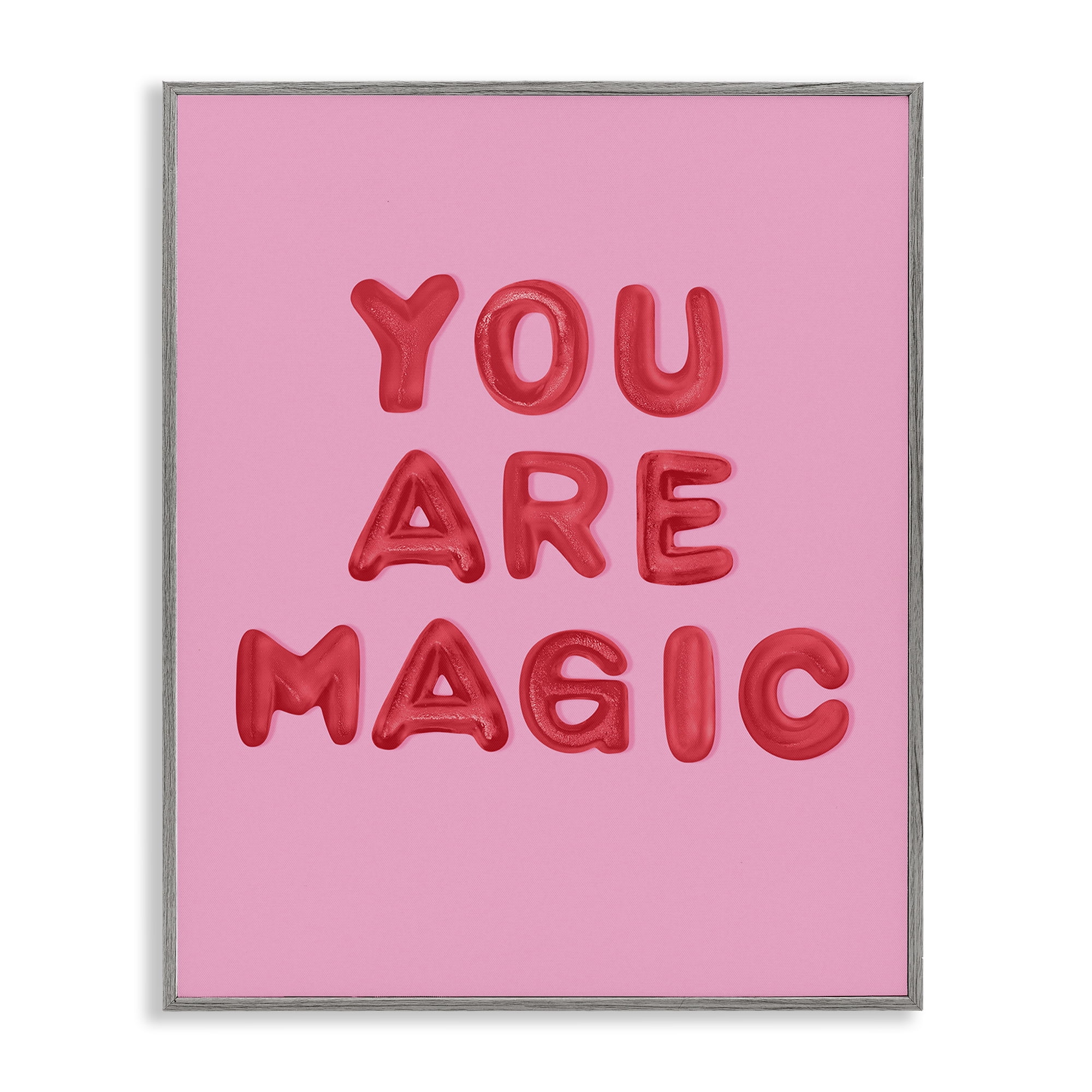 Stupell Industries You Are Magic Red & Pink Gray Framed Giclee Art, design by LISH Creative