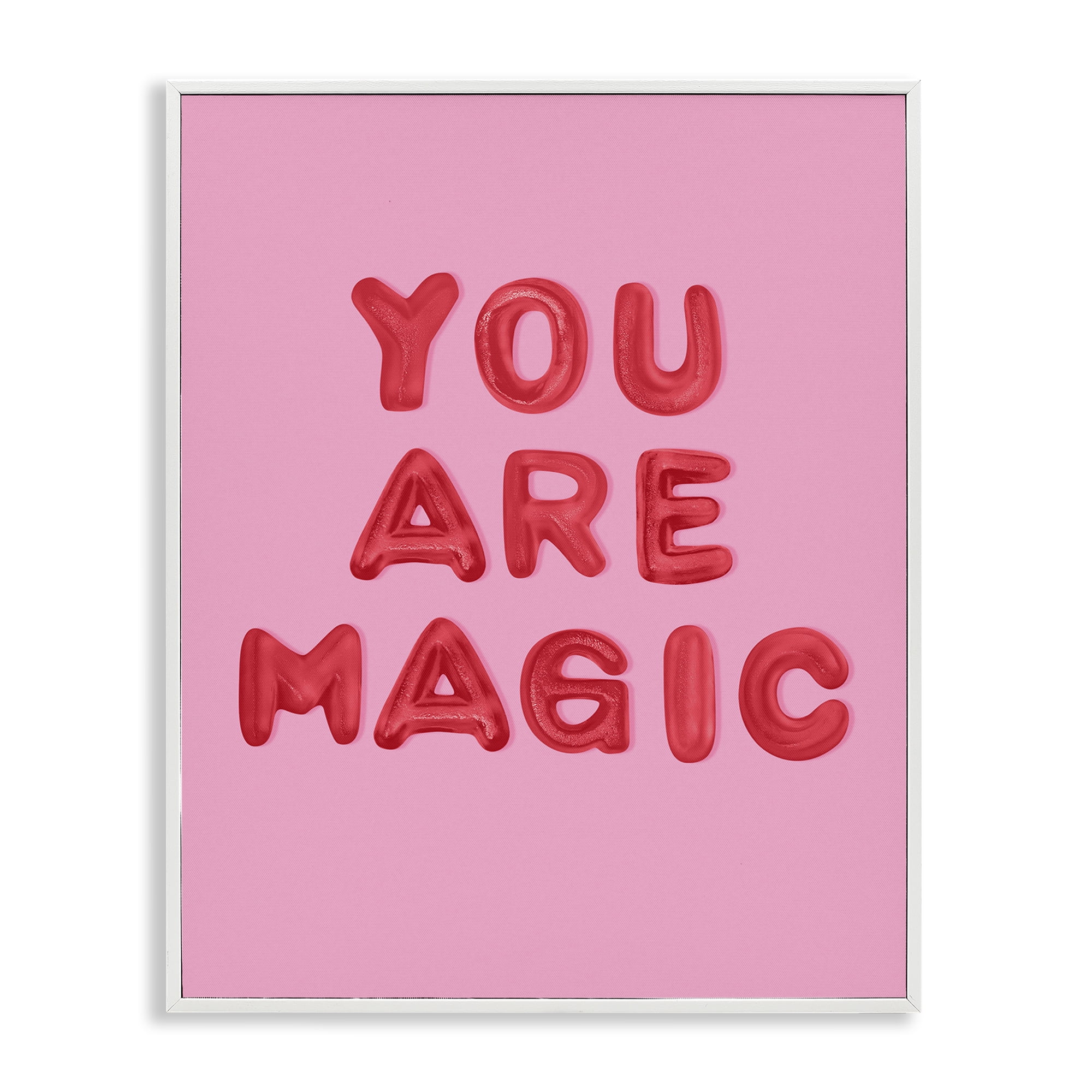 Stupell Industries You Are Magic Red & Pink White Framed Giclee Art, design by LISH Creative