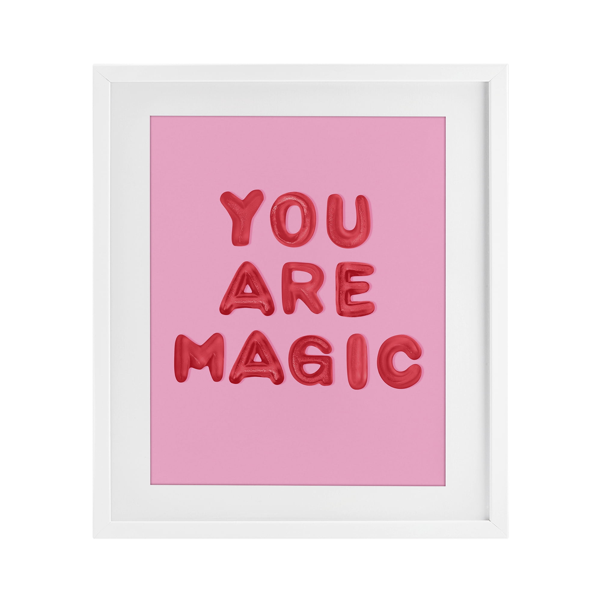 Stupell Industries You Are Magic Red & Pink White Framed Print Under Glass, design by LISH Creative