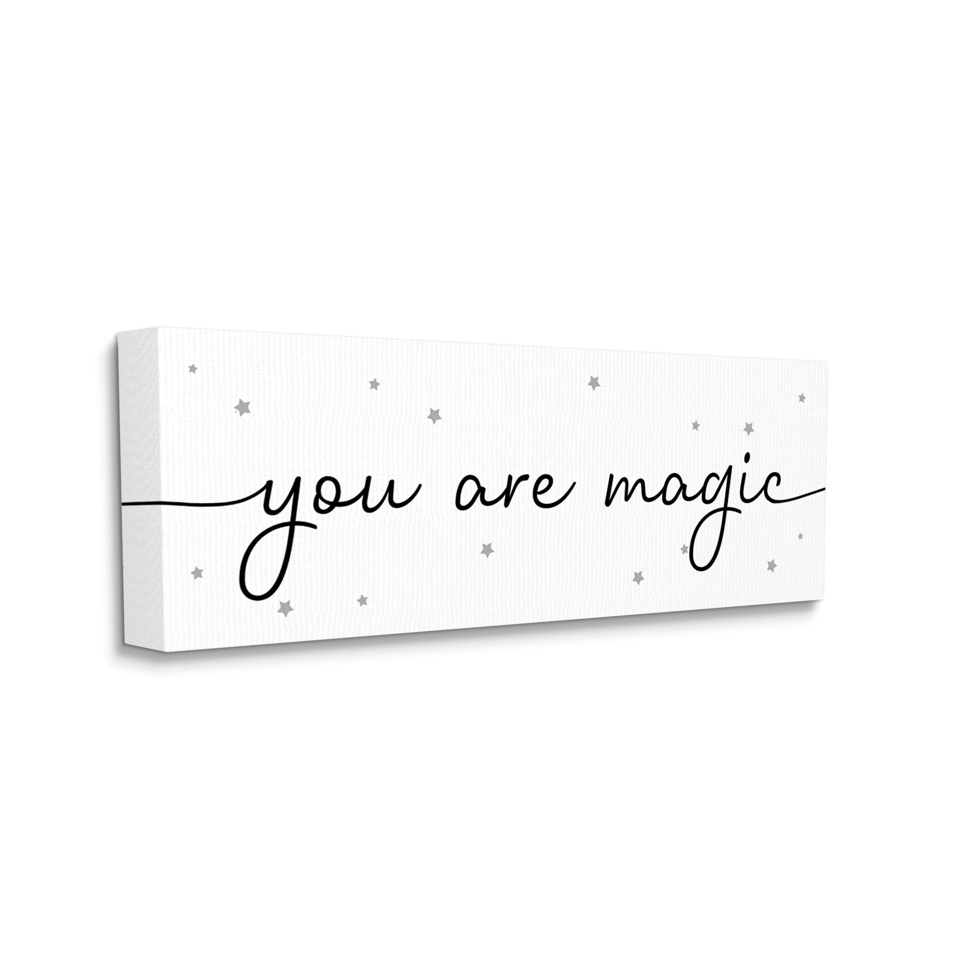 Stupell Industries You Are Magic Sentiments Grey Whimsical Stars,17 x 40,Designed by Daphne Polselli