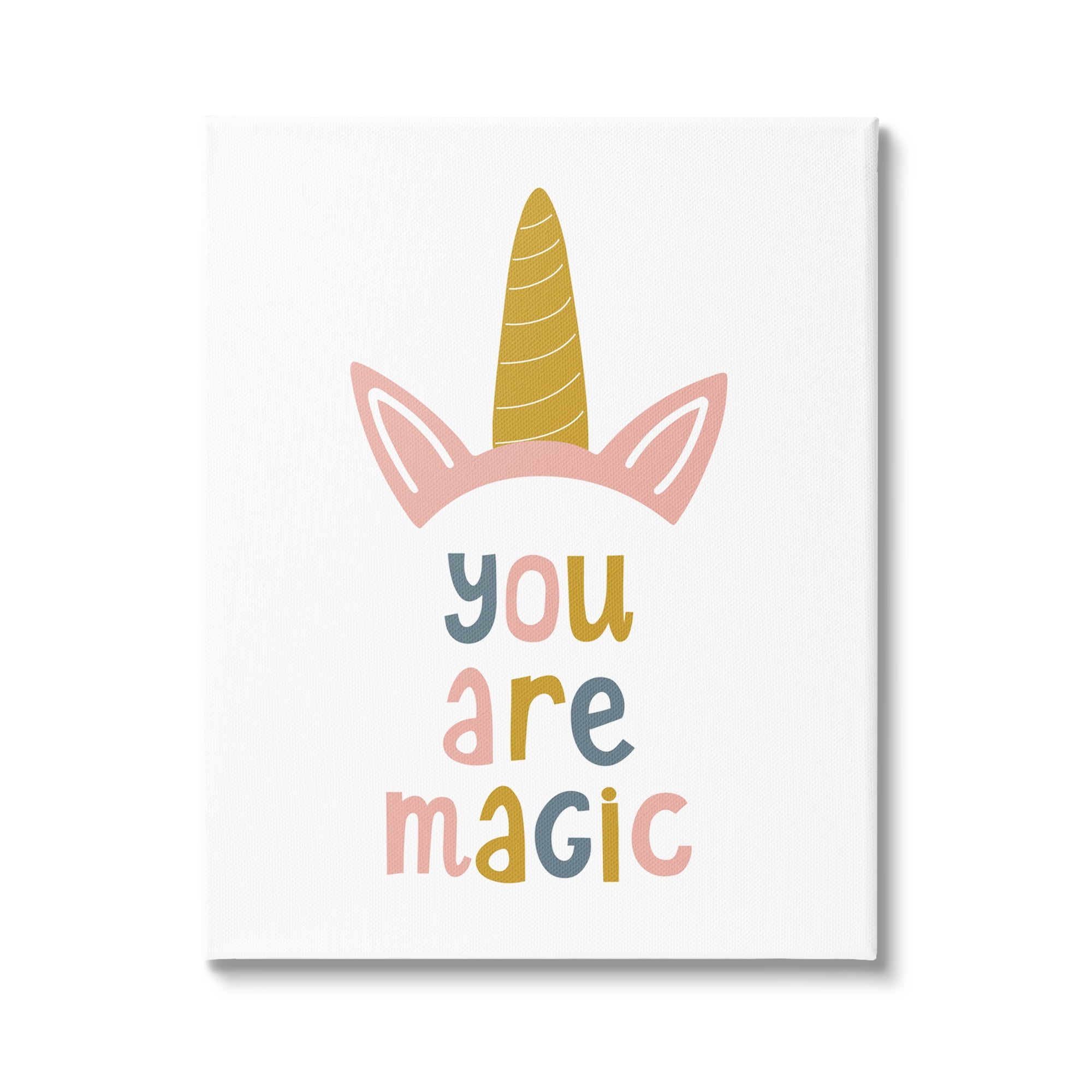 Stupell Industries You Are Magic Unicorn Horn Fairy Tales & Fantasy Painting Gallery Wrapped Canvas Art Print Wall Art, 30 x 40
