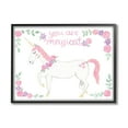 thumbnail image 1 of Stupell Industries You Are Magical Saying Pink Unicorn Floral Border , 20 x 16, Design by Heather Strianese, 1 of 5