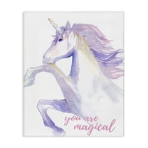 Stupell Industries You Are Magical Unicorn Fairy Tales & Fantasy Painting Gallery Wrapped Canvas Art Print Wall Art, 16 x 20