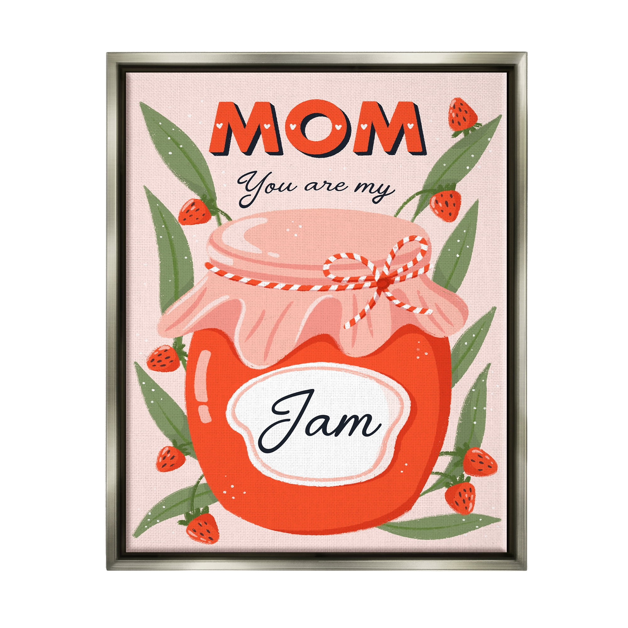 Stupell Industries You Are My Jam Mother's Day Holiday Painting Gray Floater Framed Art Print Wall Art