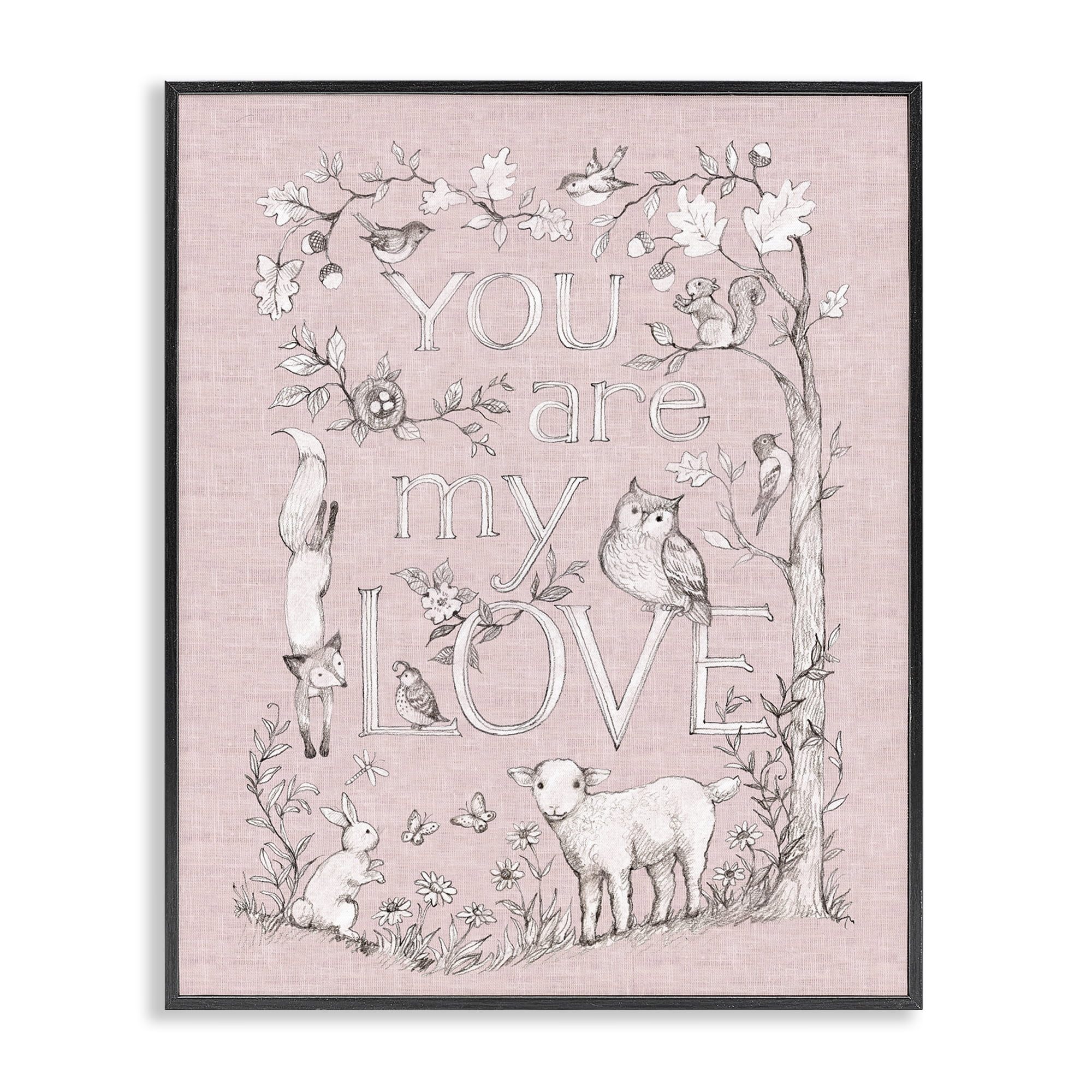 Stupell Industries You Are My Love Black Framed Giclee Art, design by Susan Winget