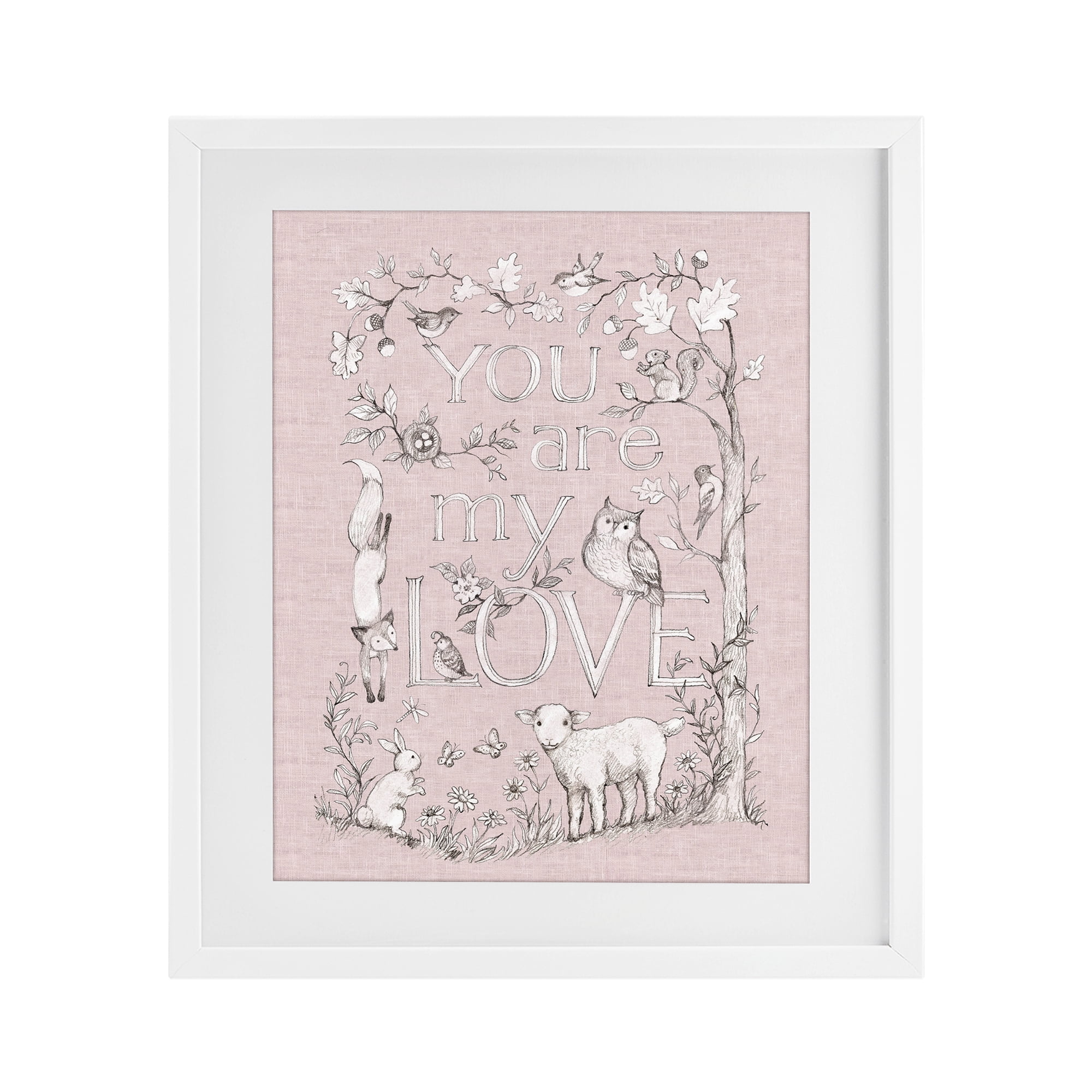 Stupell Industries You Are My Love White Framed Print Under Glass, design by Susan Winget